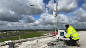 Installing SkeyBox at an airport for SkeyDrone drone detection